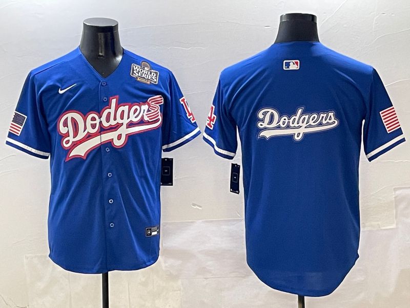 Men Los Angeles Dodgers Blank Blue Second generation Joint Name Nike 2025 MLB Jersey style 17